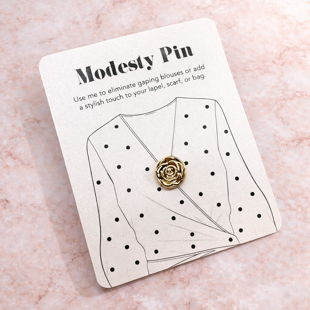 Modesty Rose Pin Brooch