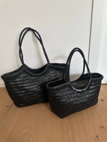 DORA PREMIUM - large hand-woven in genuine leather