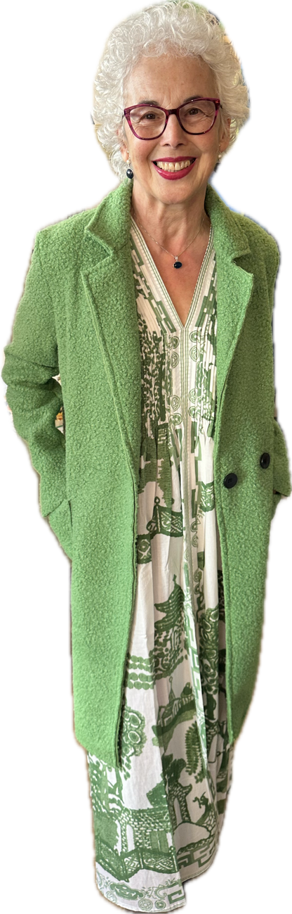 One Hundred Stars- Giant Willow Green Pinch Pleat Dress