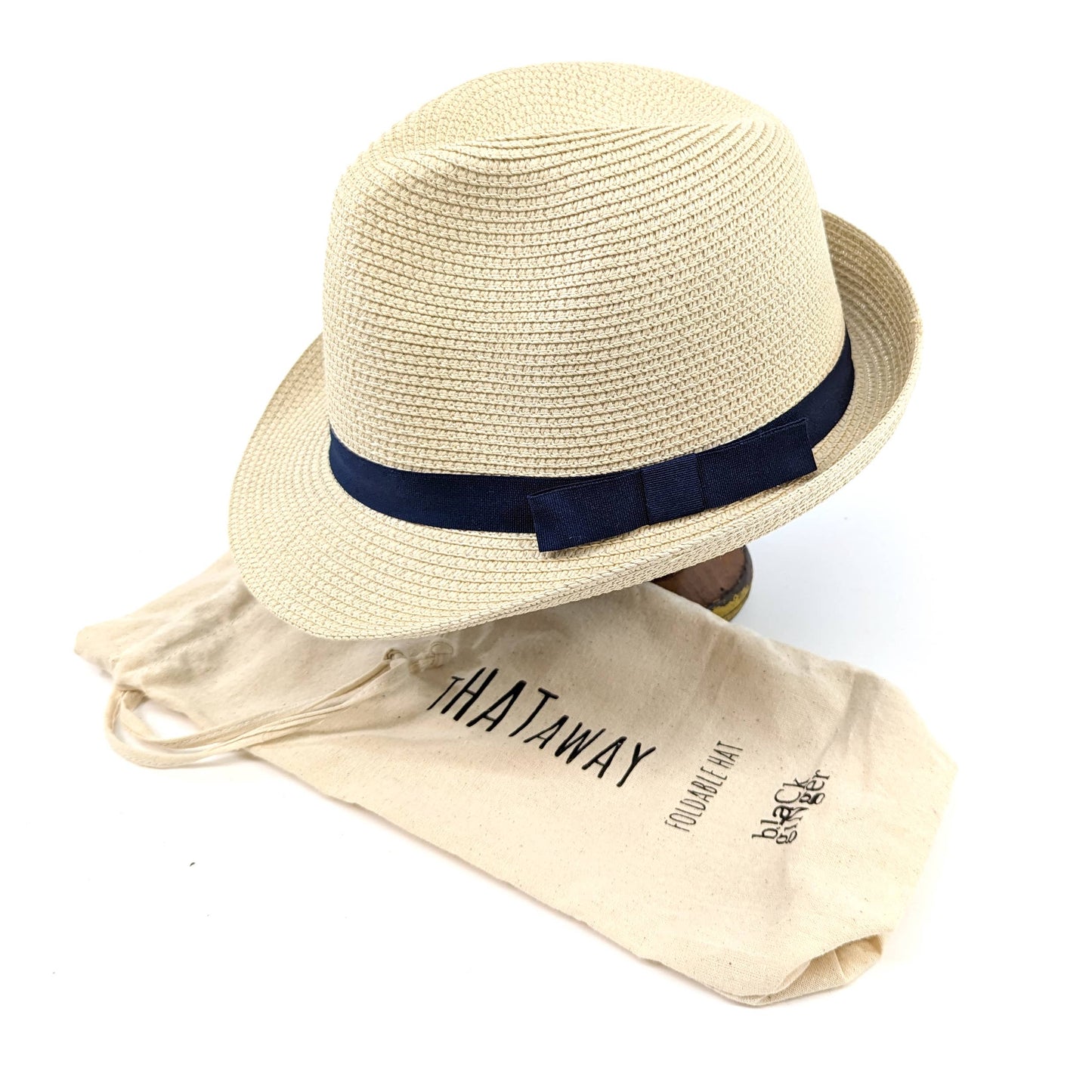 Trilby Foldable Hat with Black Band (61cm)
