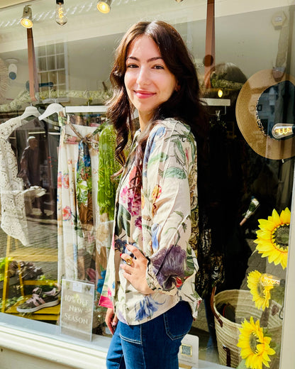 One Hundred stars- Primula Stone PussyBow Blouse