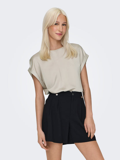 LIEKE SATIN MIX TOP