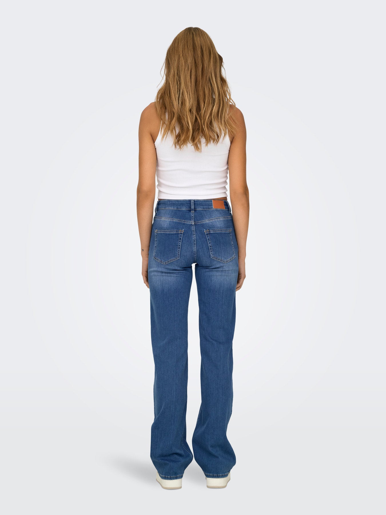 BLUSH MID WAIST STRAIGHT JEANS