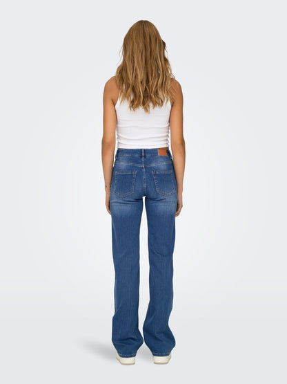 BLUSH MID WAIST STRAIGHT JEANS