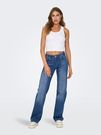 BLUSH MID WAIST STRAIGHT JEANS