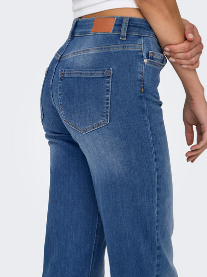 BLUSH MID WAIST STRAIGHT JEANS