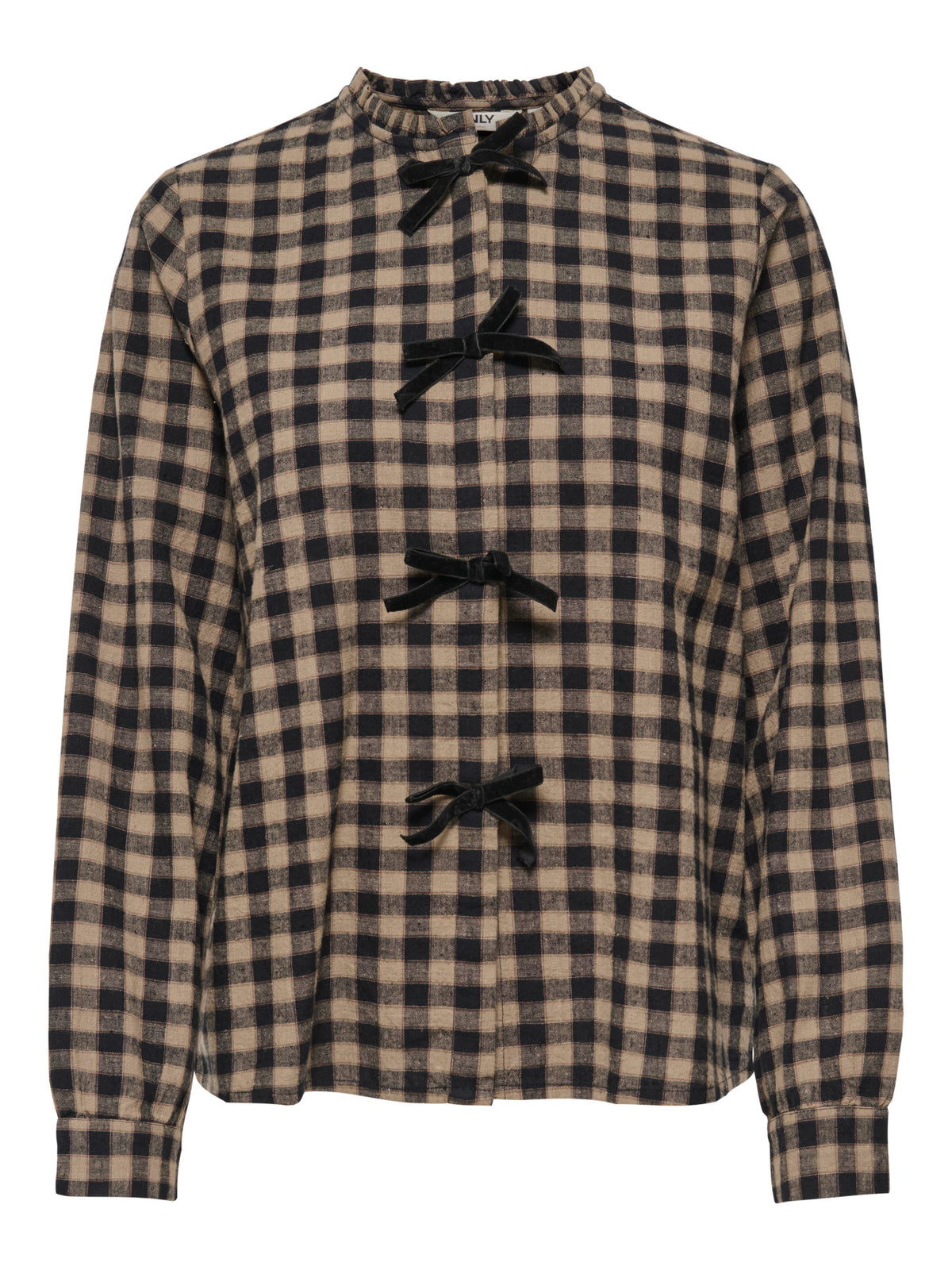 FRIDA CHECK BOW DETAIL SHIRT