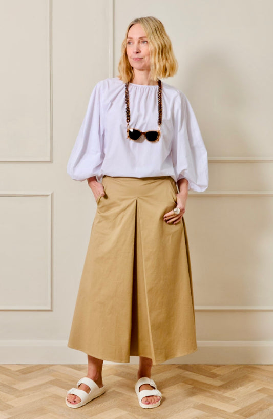 Chalk Tamara skirt- Dark beige