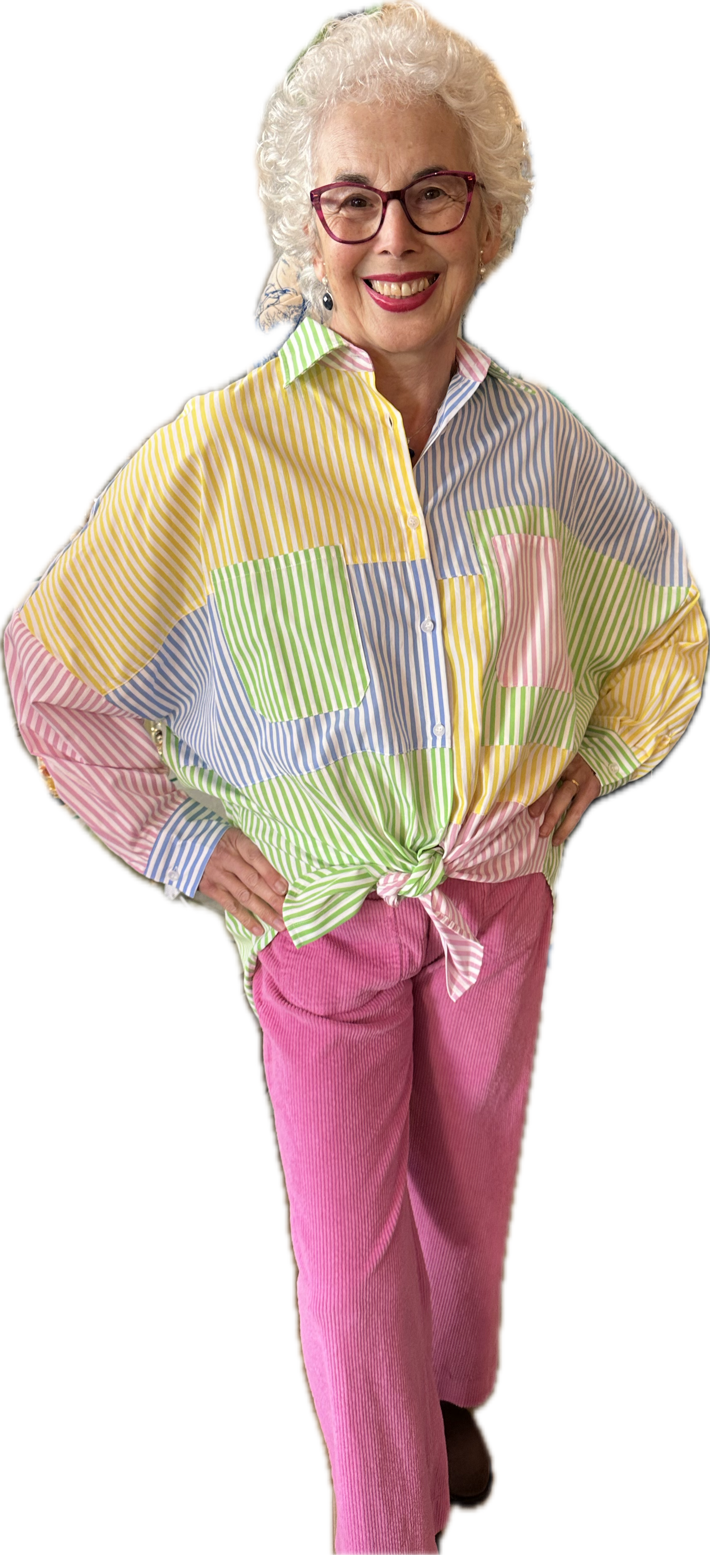 Stunning Spring Multi-Stripe Blouse