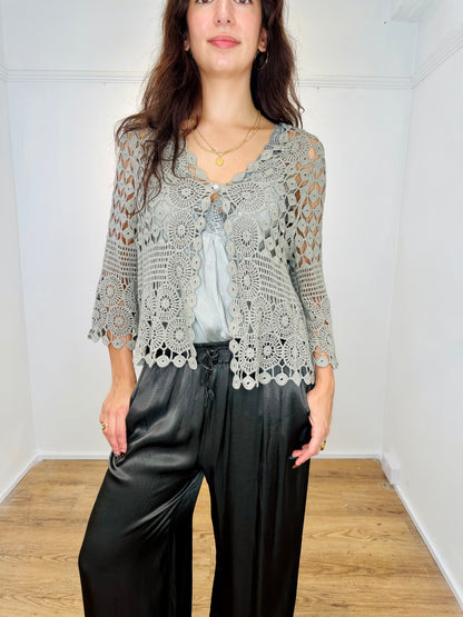 Lace Autumn cardigan - Mushroom