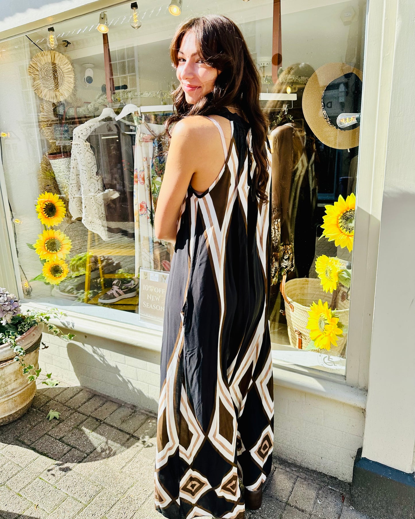 Bessie Black Diamond Maxi dress