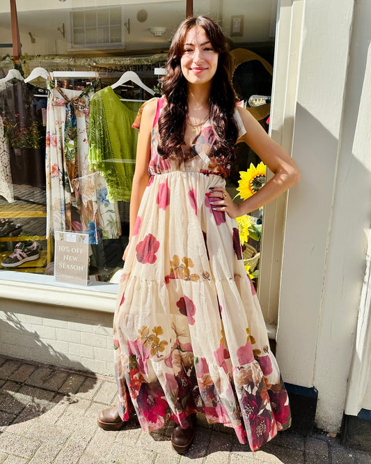 Mandy floral bloom boho maxi dress
