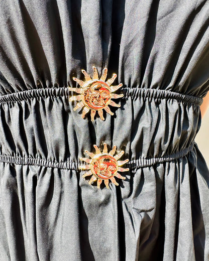 Sunflower Black Midi dress