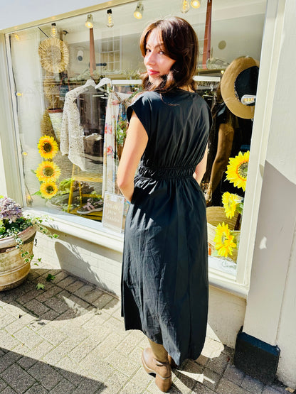 Sunflower Black Midi dress