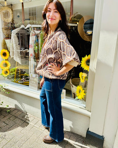 The Bramfield wide leg jeans - dark denim