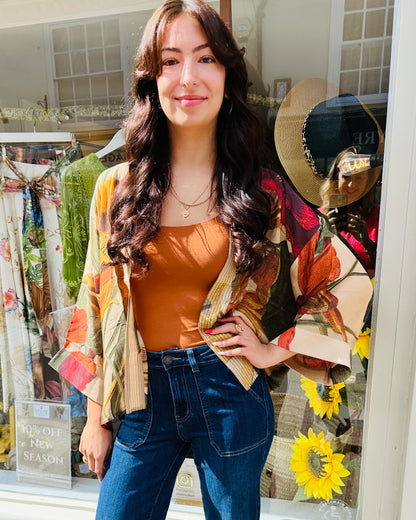 One Hundred stars- Nasturtium Fawn Kimono