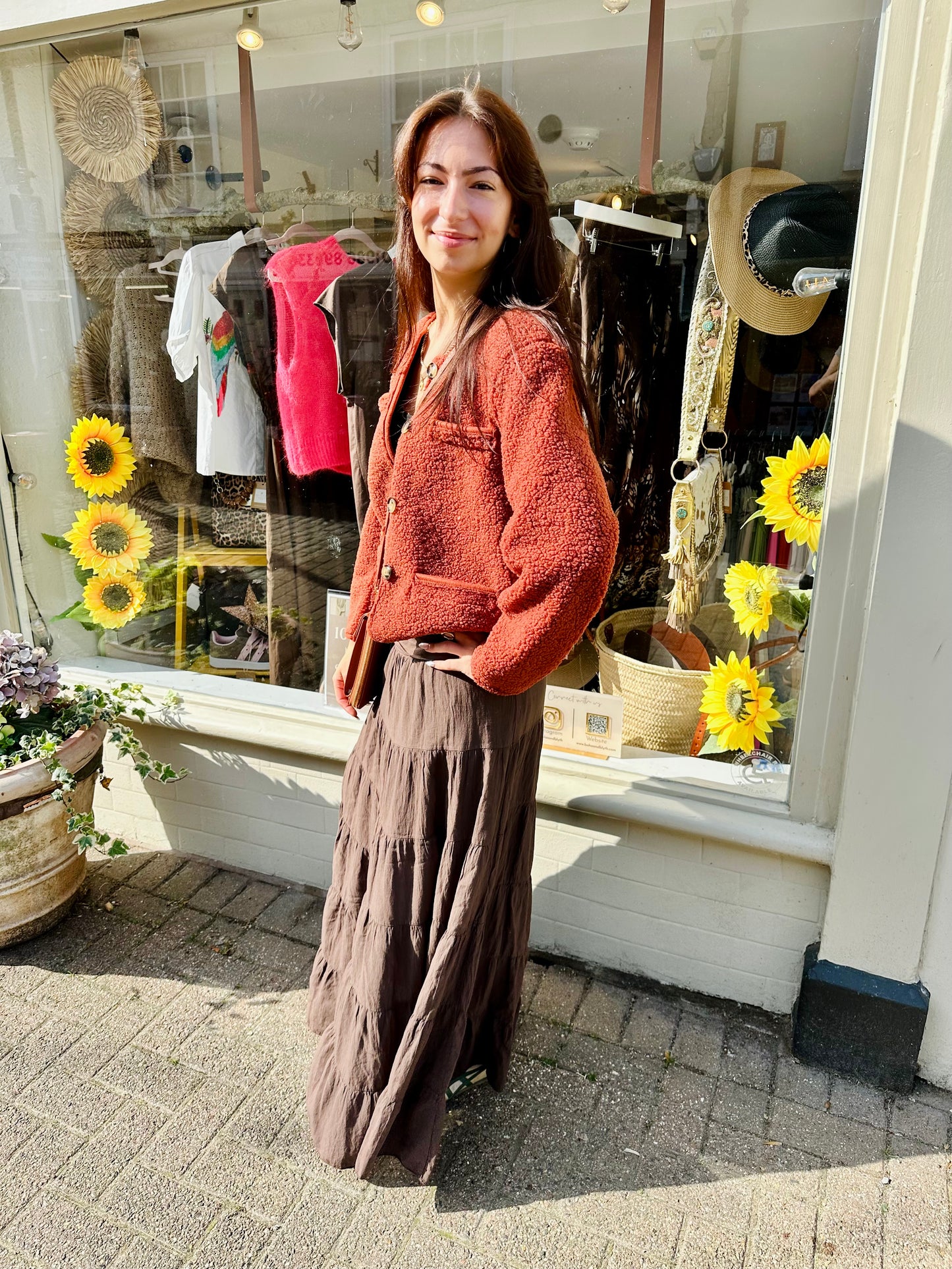 Short Teddy Supersoft Jacket - Terracotta