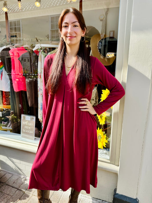 Stella - Soft Jersey V-Neck Dress