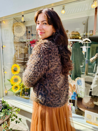 The Blyford Short Leopard print fur coat