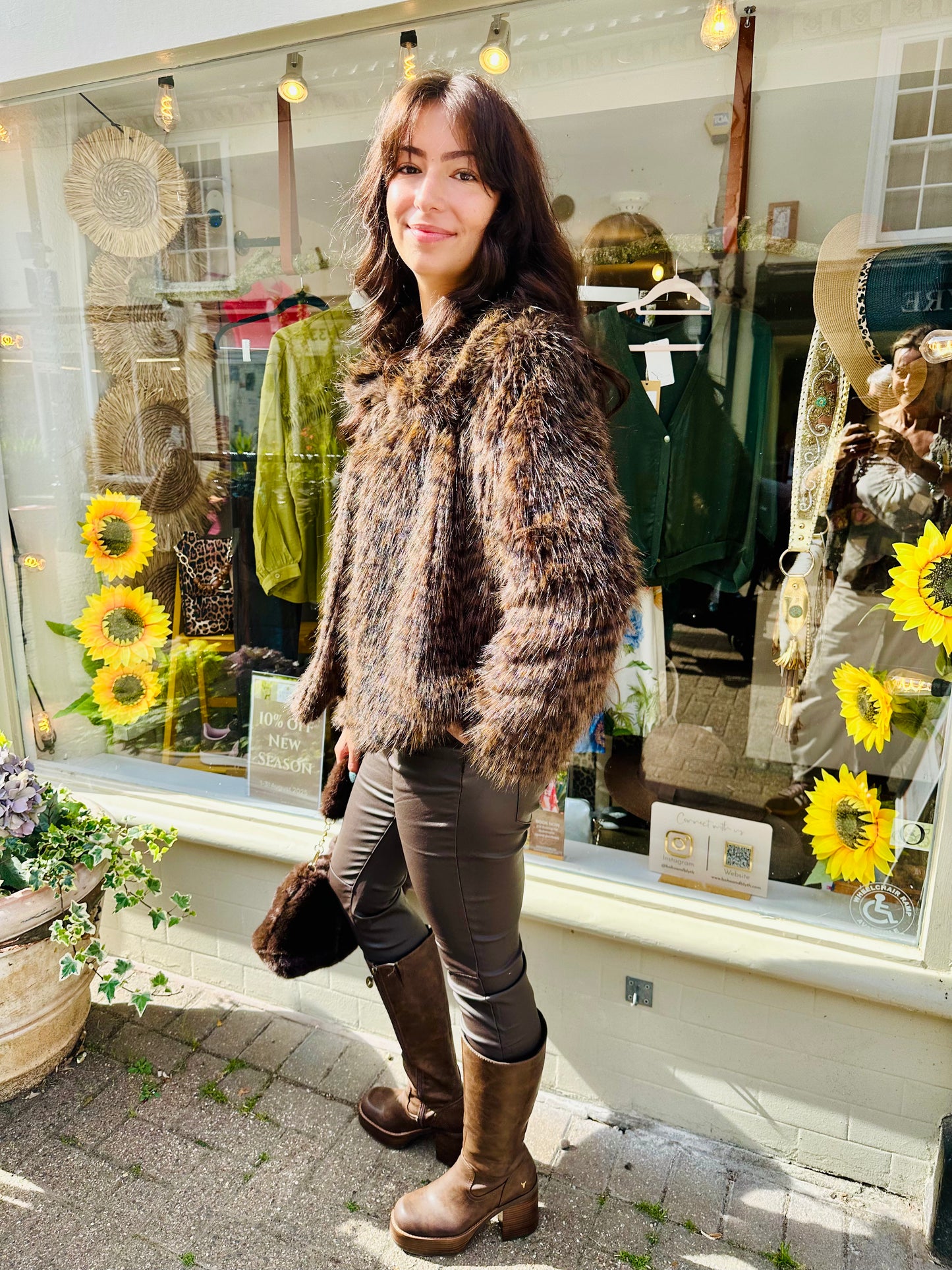The Blyford Short Leopard print fur coat