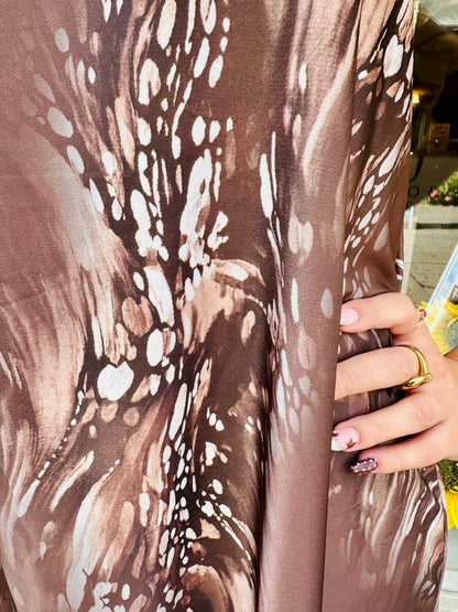 Pretty Polly Safari Print Dress - Chocolate