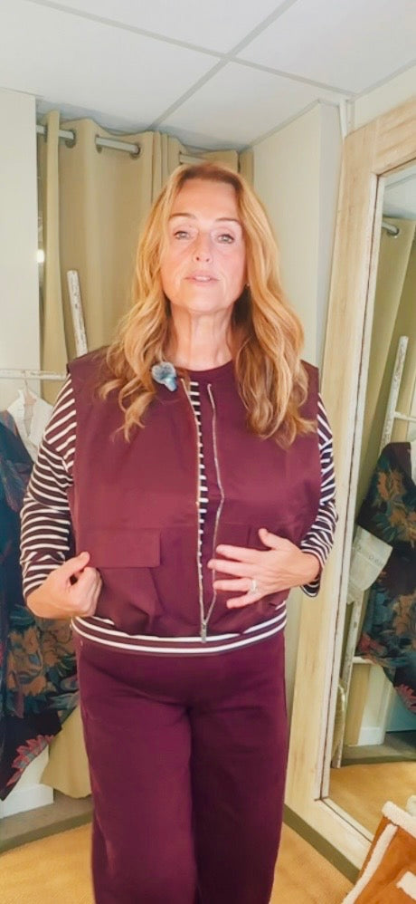 Tina Tech Plum Waistcoat