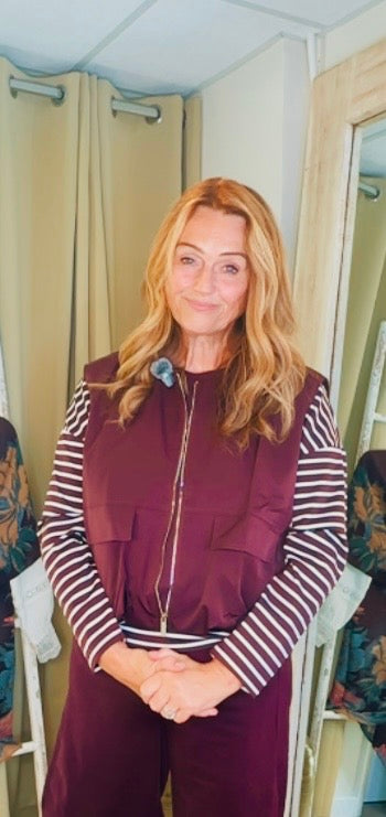 Tina Tech Plum Waistcoat