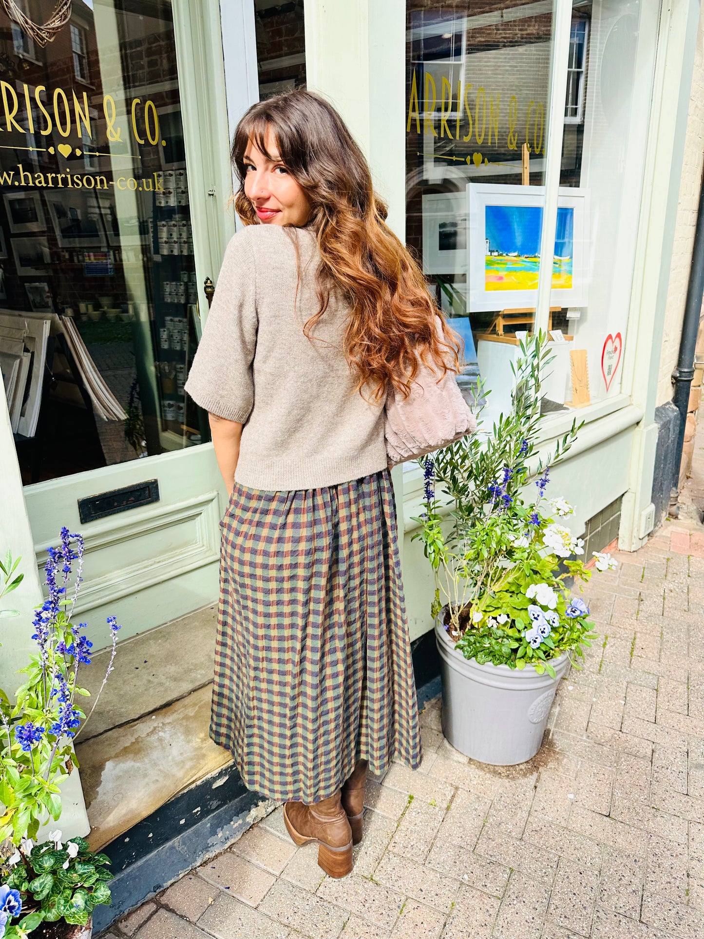Autumn Check Dress