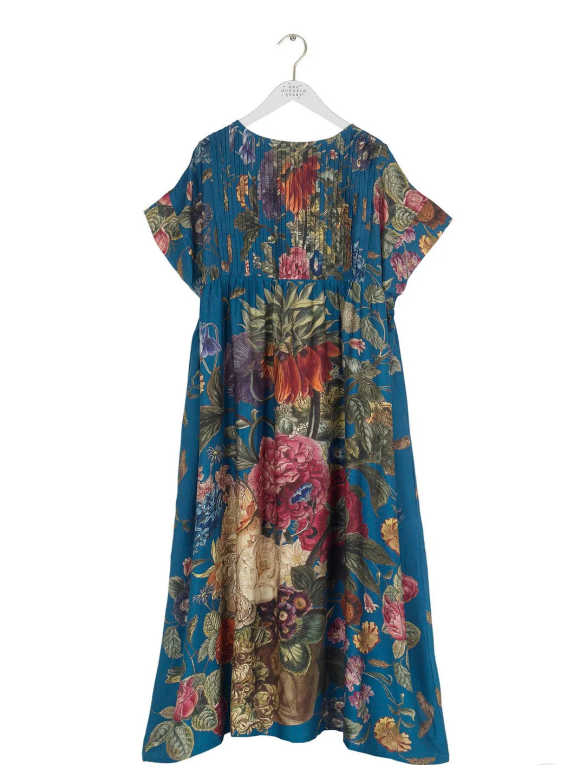 One Hundred Stars Primula Teal Pleat Dress