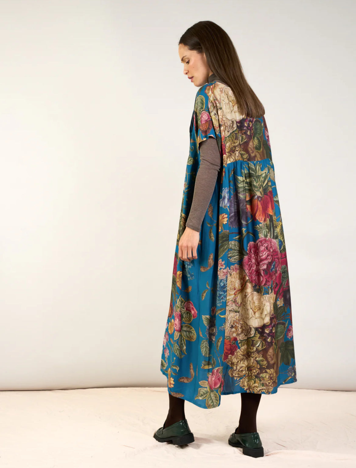 One Hundred Stars Primula Teal Pleat Dress