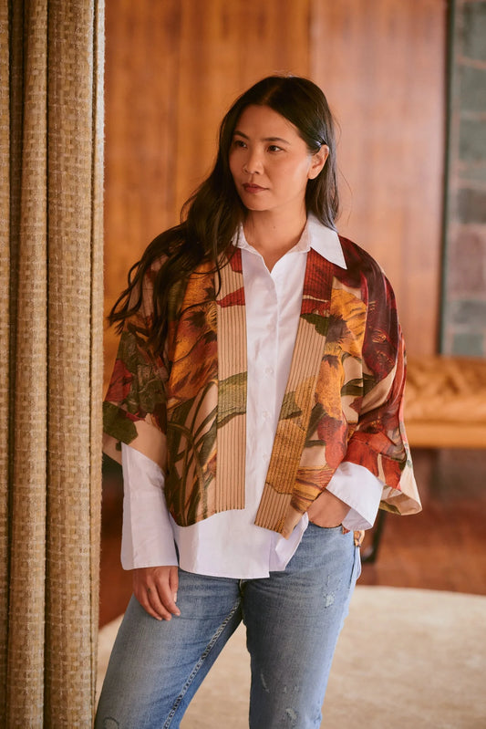 One Hundred stars- Nasturtium Fawn Kimono