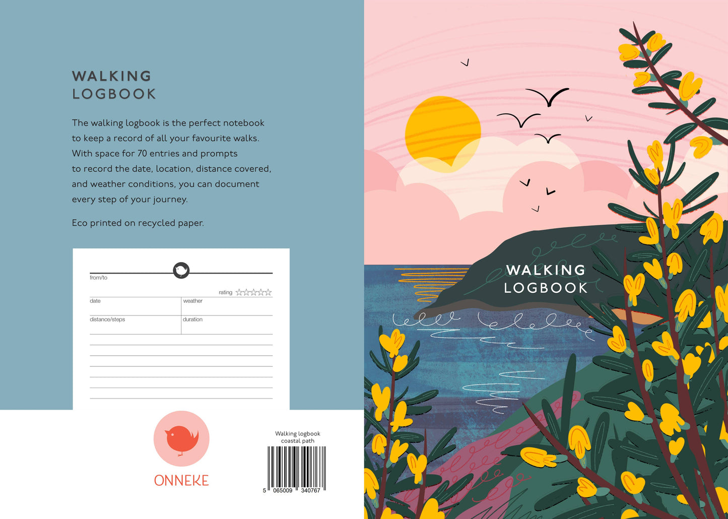 Walking logbook Coastal Path - hiking journal