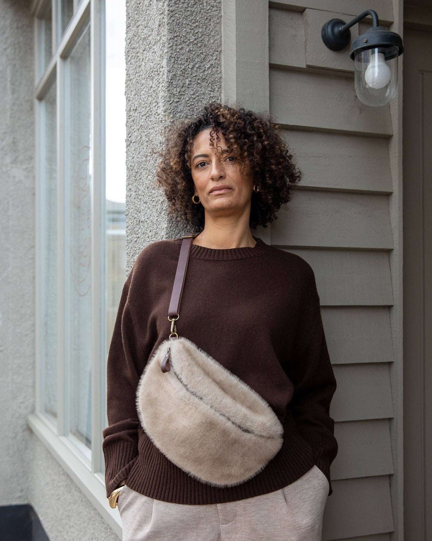 Fulham Sling Bag | Faux Fur