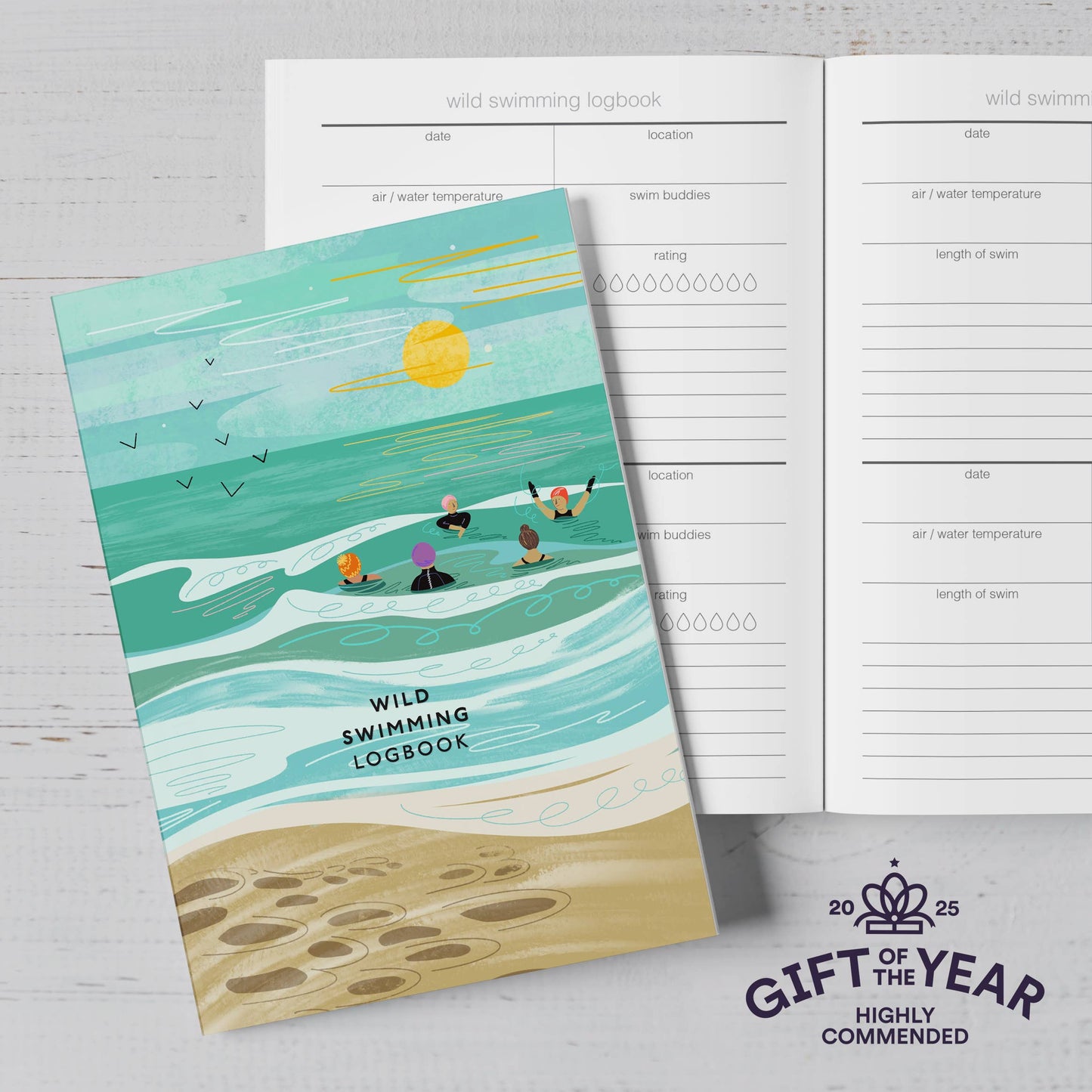 Wild swimming logbook into the sea we go - sea swimming