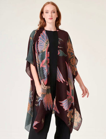 CRANE PLUM WOOL THROWOVER