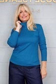 Classic Ribbed Polo Top - Teal