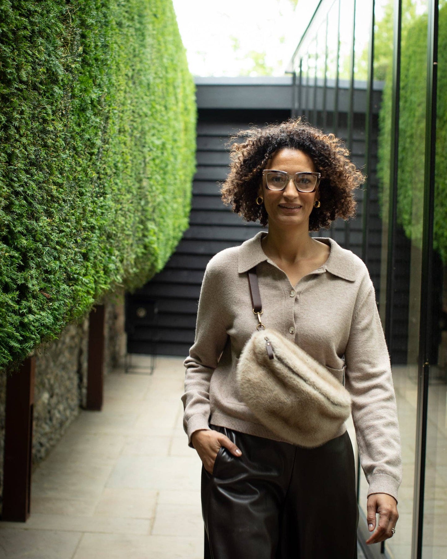 Fulham Sling Bag | Faux Fur