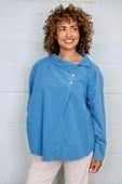 Fine Cord Cowl Top - Teal