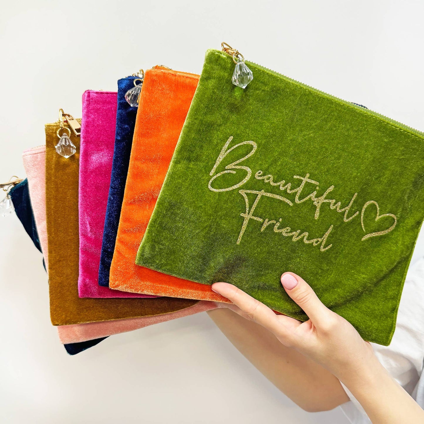 'Beautiful Friend' Velvet Feel Make Up Bag