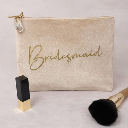 Bridesmaid velvet feel beautiful colours bag