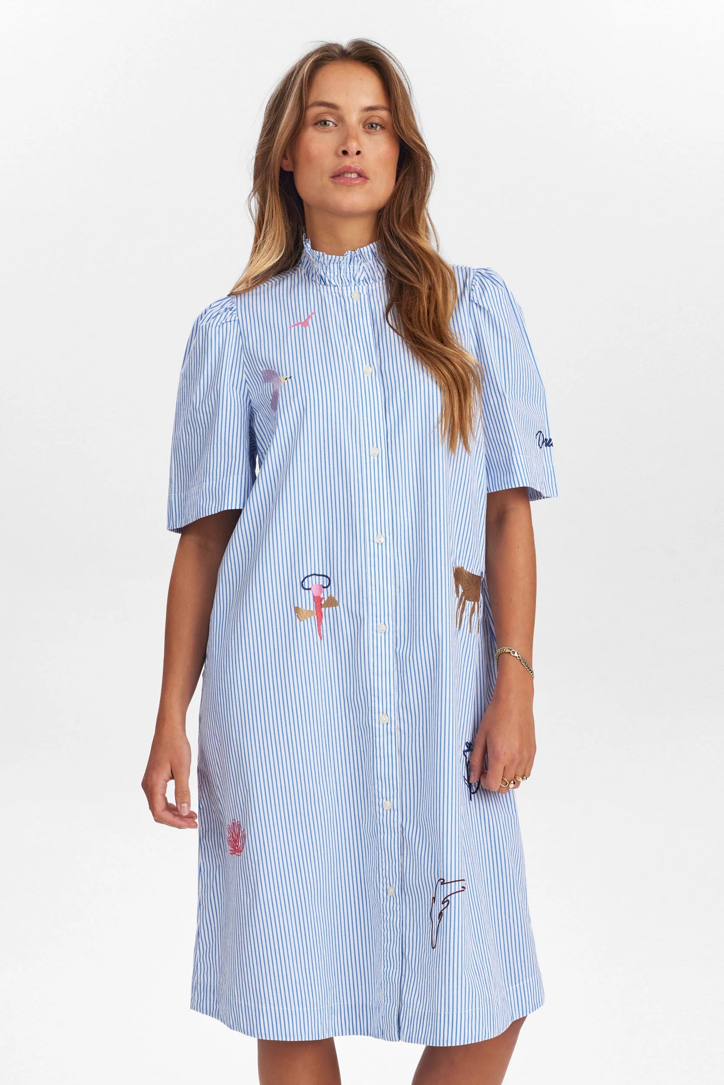 Numph Nudebora Stripe Dress